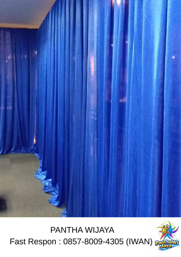 Rental Tirai Filamin Aneka warna dan Lotto Hitam Jakarta