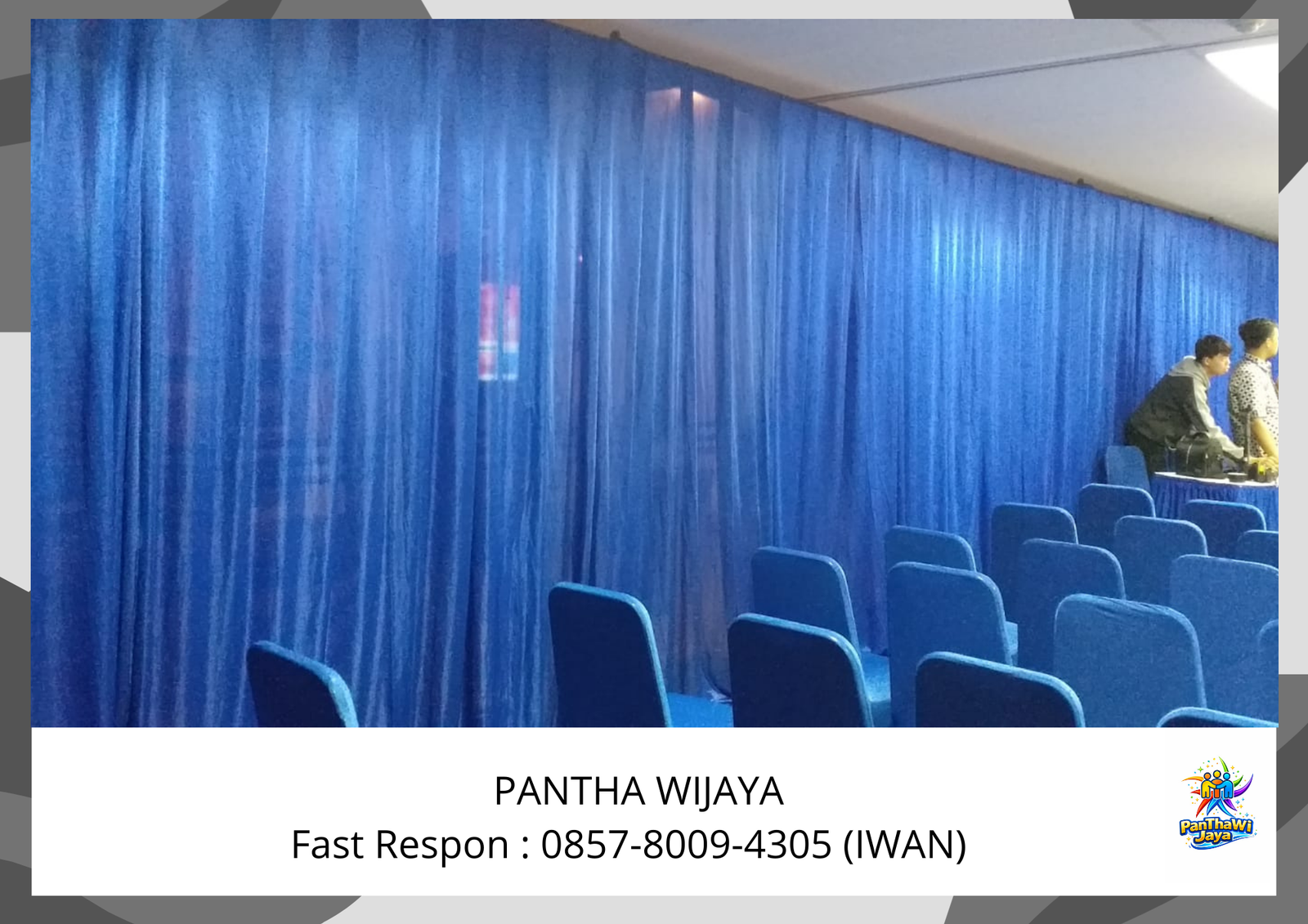 Rental Tirai Filamin Aneka warna dan Lotto Hitam Jakarta