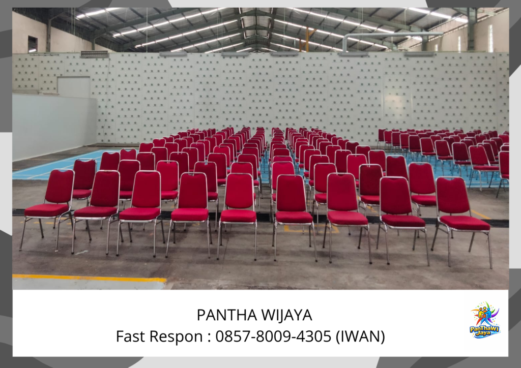 Sewa Kursi Susun Stainless Polos Merah Jakarta