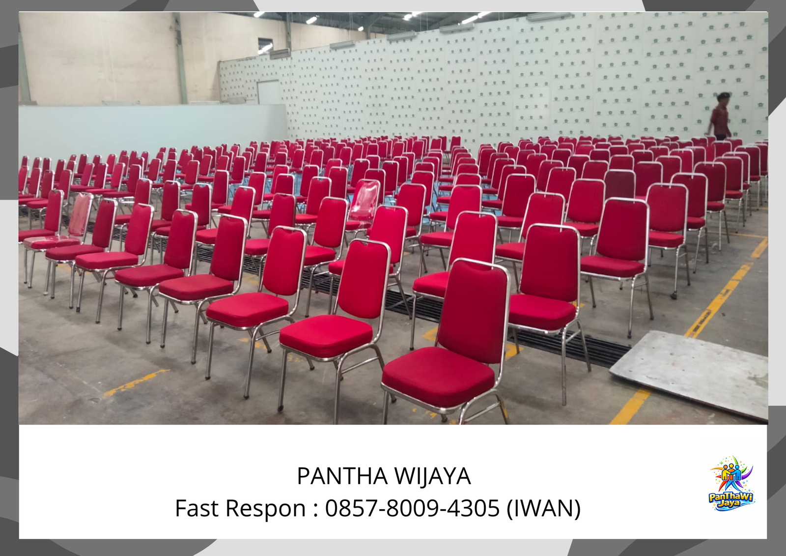 Sewa Kursi Susun Stainless Polos Merah Jakarta