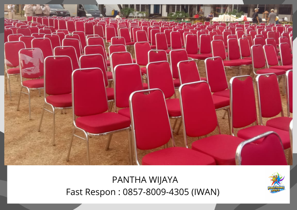 Sewa Kursi Susun Stainless Polos Merah Jakarta
