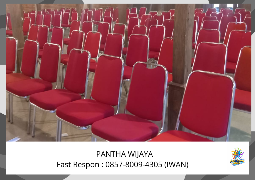 Sewa Kursi Susun Stainless Polos Merah Jakarta