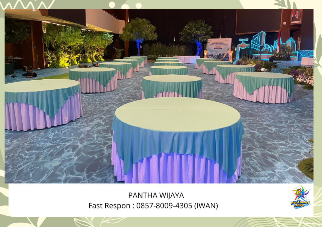 Sewa Meja Event Lengkap Taplak Aneka Warna Area Bekasi