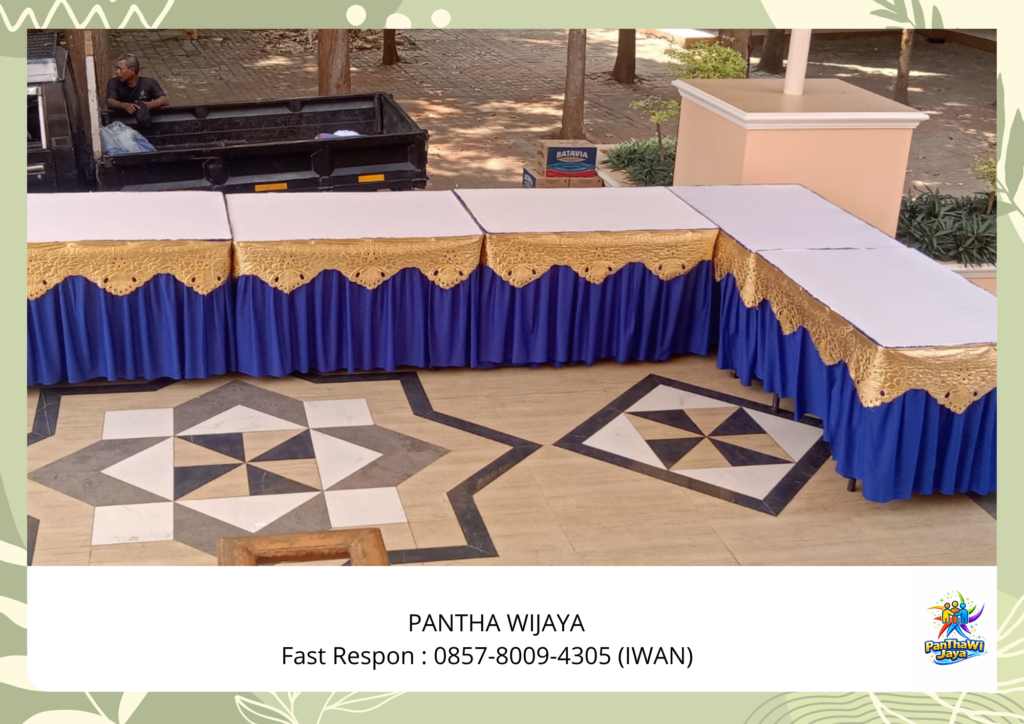 Sewa Meja Event Lengkap Taplak Aneka Warna Area Bekasi