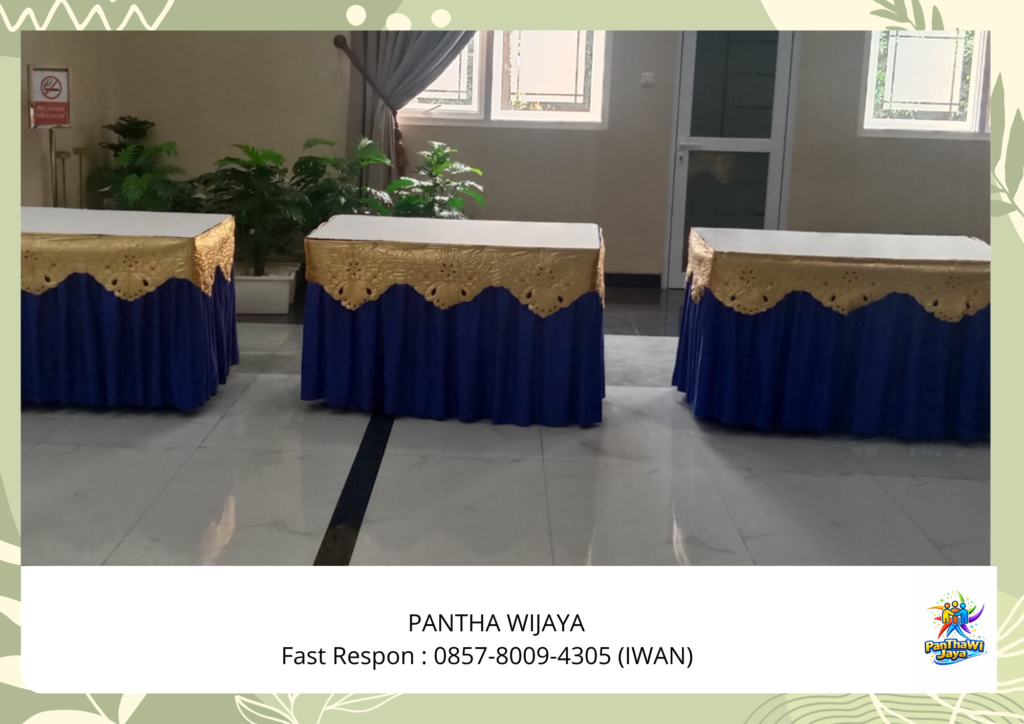 Sewa Meja Event Lengkap Taplak Aneka Warna Area Bekasi