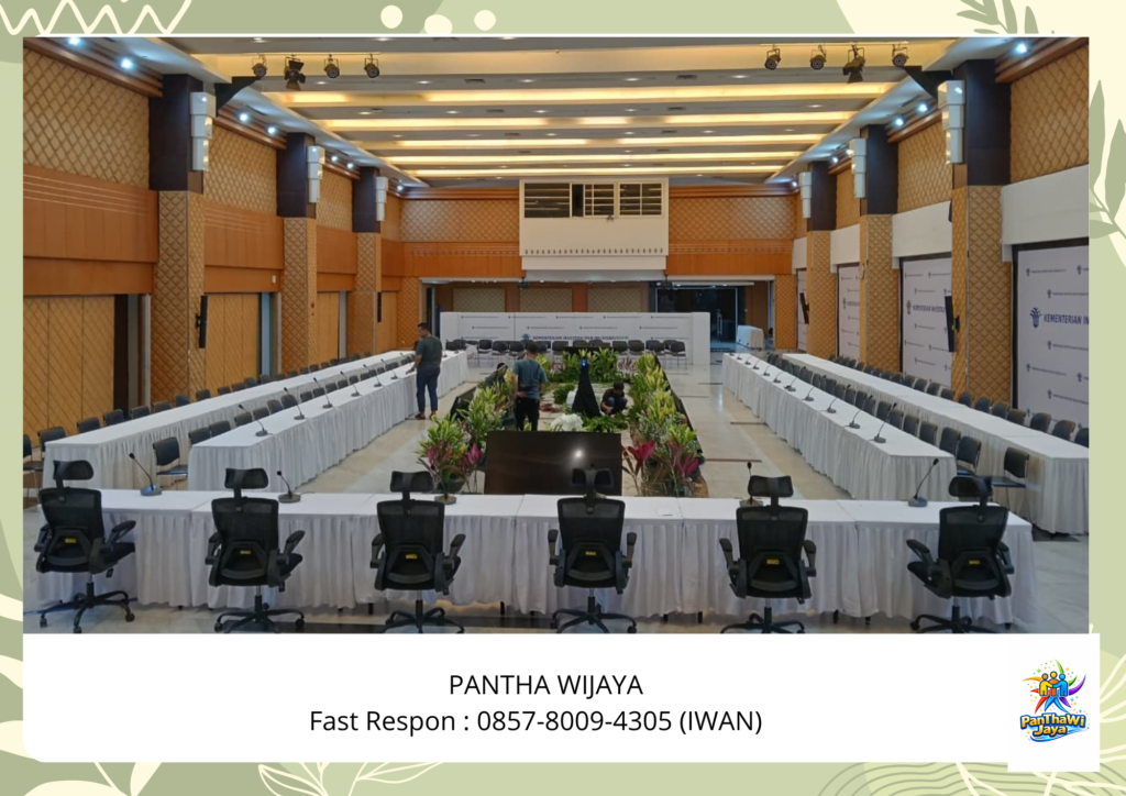 Sewa Meja Kotak Full Taplak Meja Putih Di Jakarta