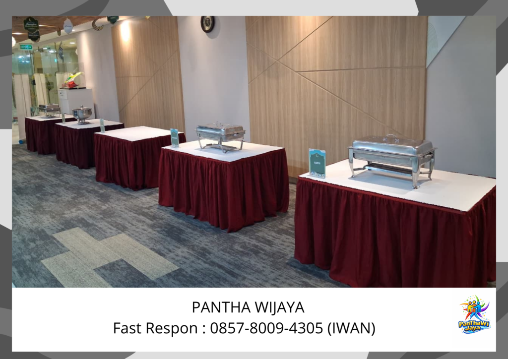 Sewa Meja Kotak Lengkap Taplak Bekasi