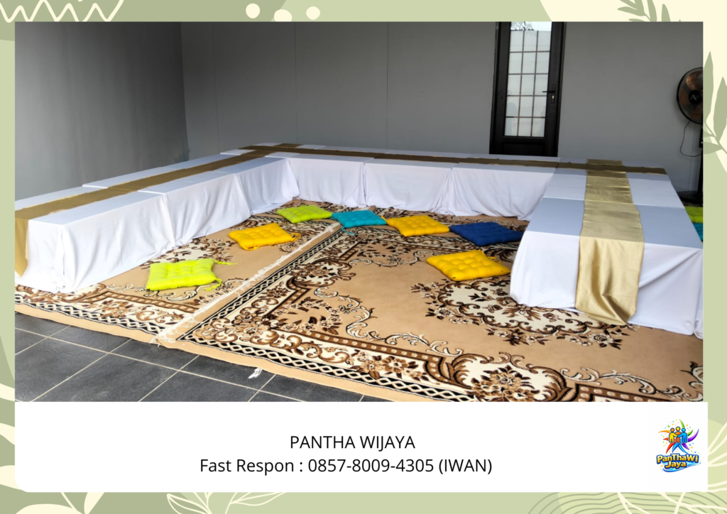 Sewa Meja Kotak Lesehan Karpet Tebal Type Permadani Jakarta