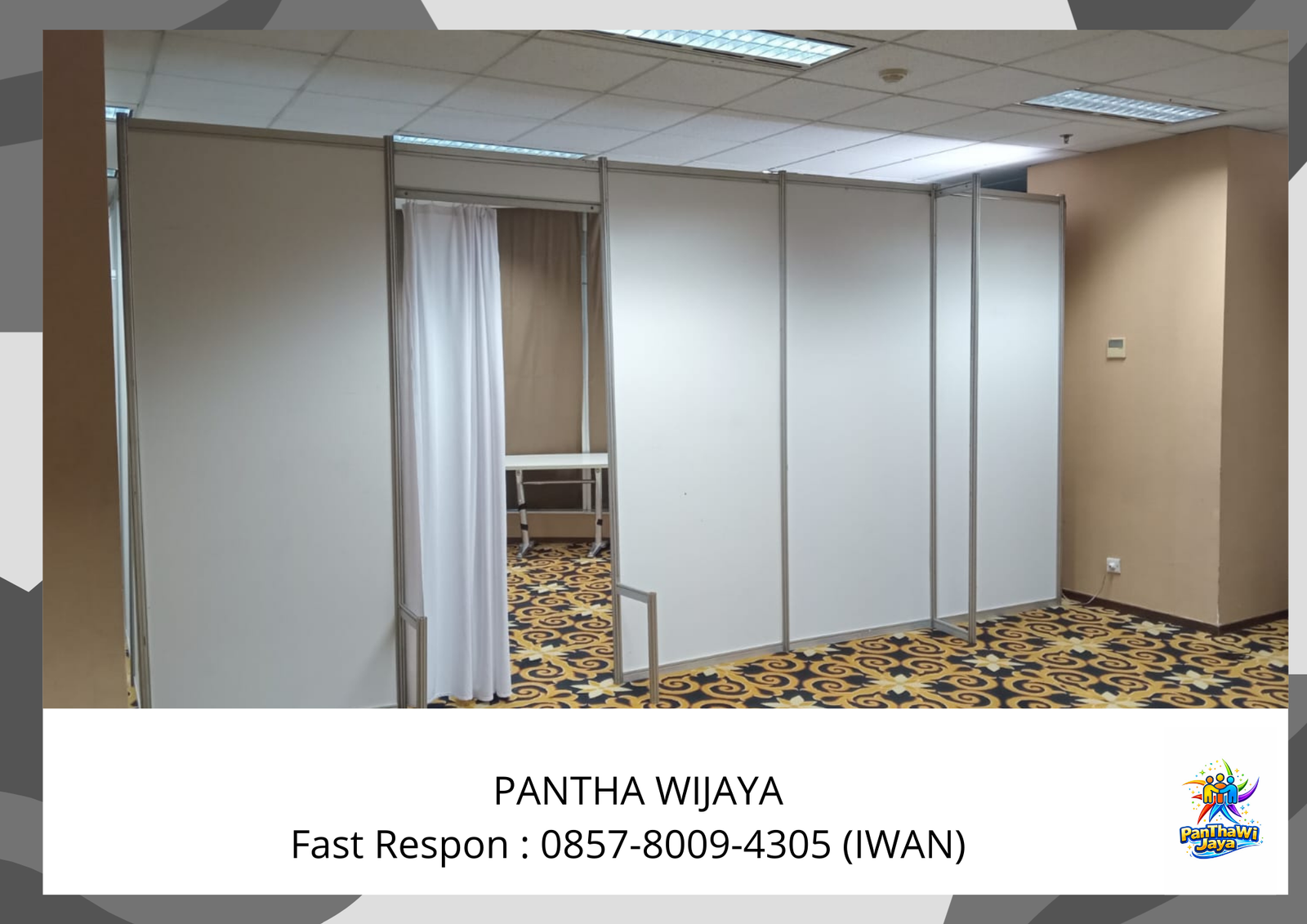 Sewa Partisi Hitam Dan Putih Sekat Ruang Area Jakarta