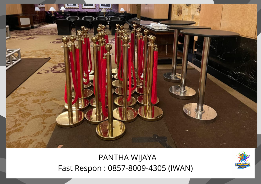 Sewa Tiang Bendera Tiang Antrian Stainless Area Jakarta