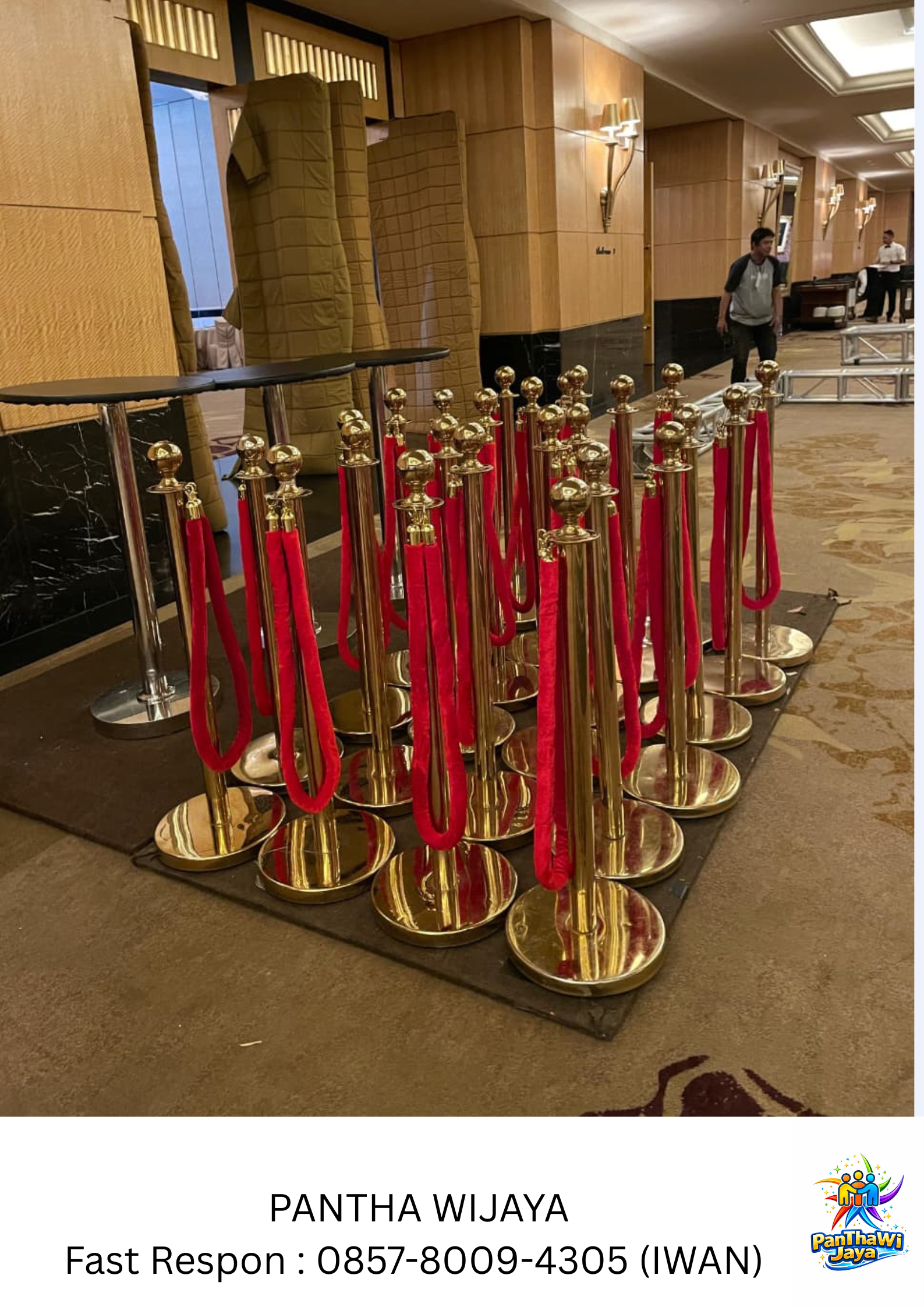 Sewa Tiang Bendera Tiang Antrian Stainless Area Jakarta