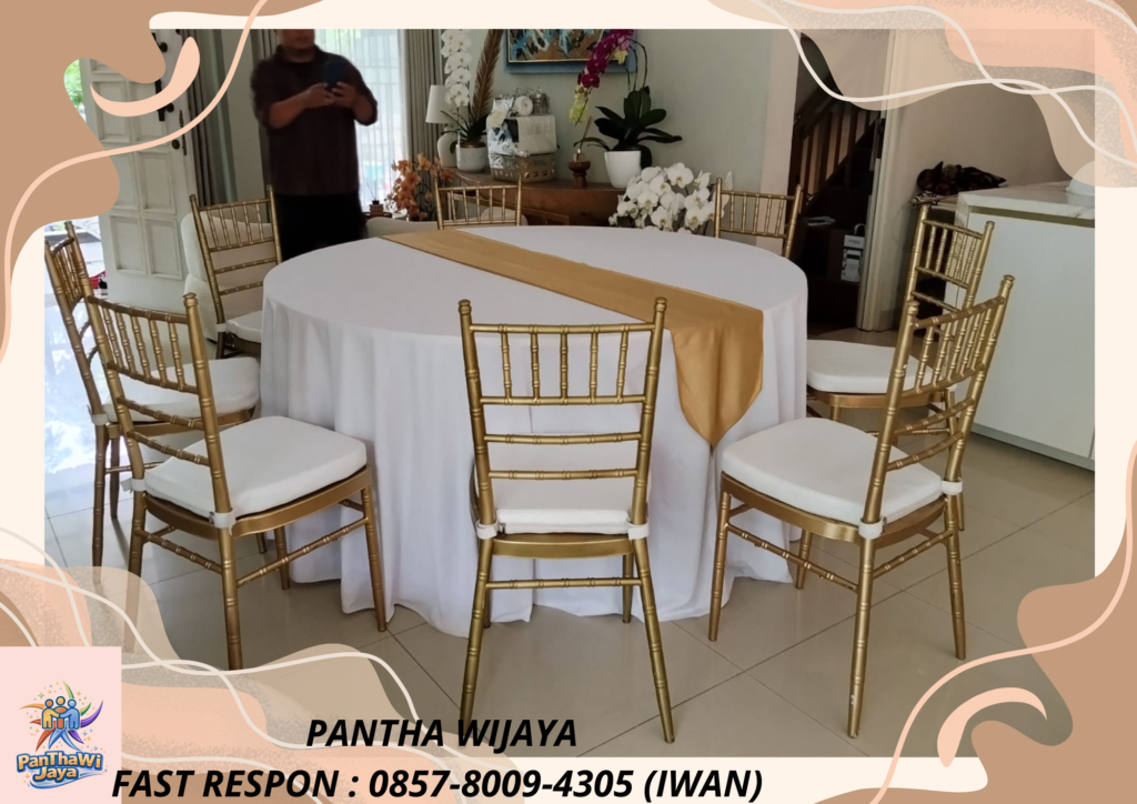 Ready Kursi TIffany Gold Bantalan Putih Bekasi