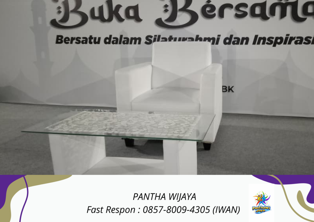 Ready Sofa Single Meja VIP Kaca Karpet Sajadah Area Cikampek