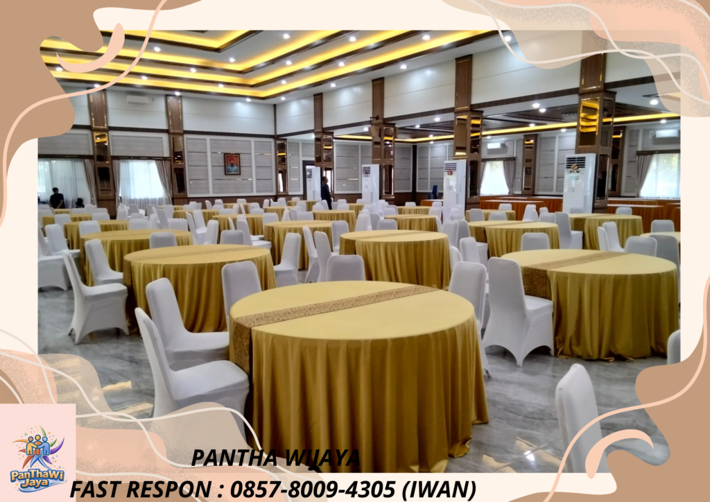 Rental Meja Bundar Warna Gold Area Depok