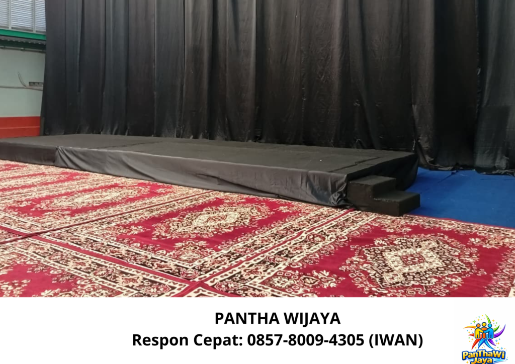 Sewa Karpet Permadani Merah Tirai Hitam Jakarta