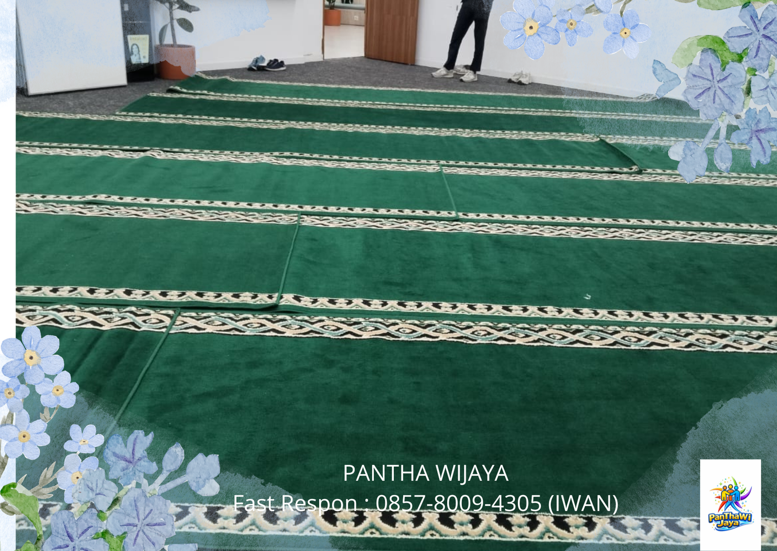 Sewa Karpet Sajadah Masjid warna Hijau Area Bekasi