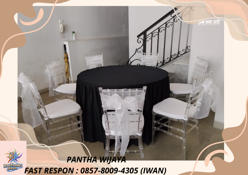 Sewa Kursi Tiffany Acrylic Pita Putih Area Jakarta Utara