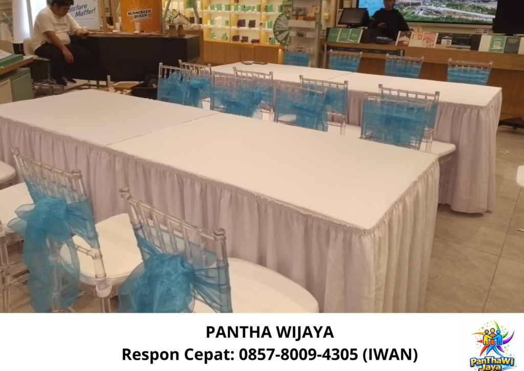 Sewa Kursi Tiffany Putih Pita Biru Jakarta