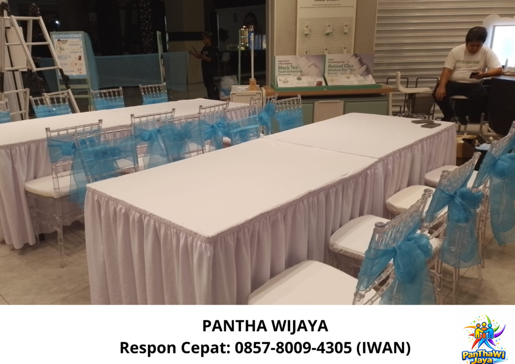 Sewa Kursi Tiffany Putih Pita Biru Jakarta