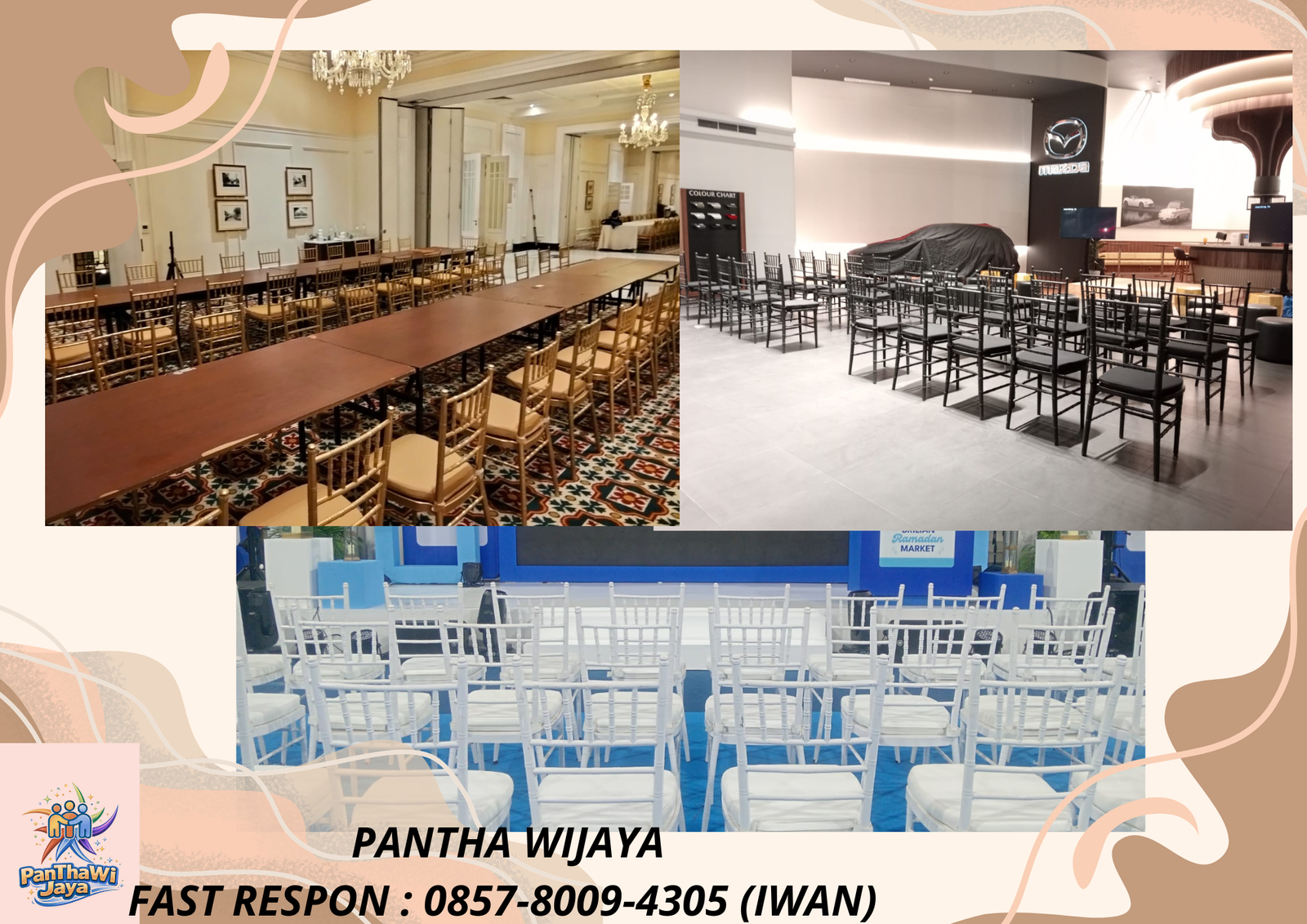 Sewa Kursi Tiffany Ready Stok Area Jakarta Barat