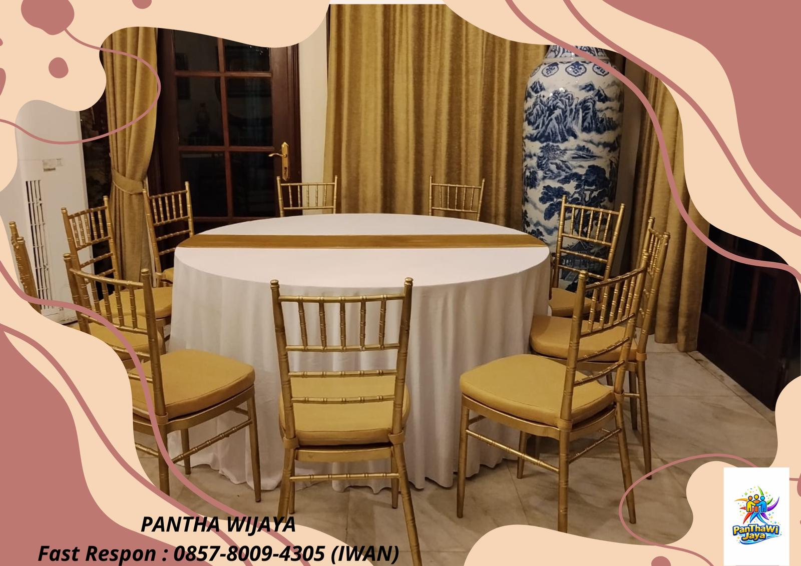 Sewa Kursi Tiffany VIP Gold Area Jakarta