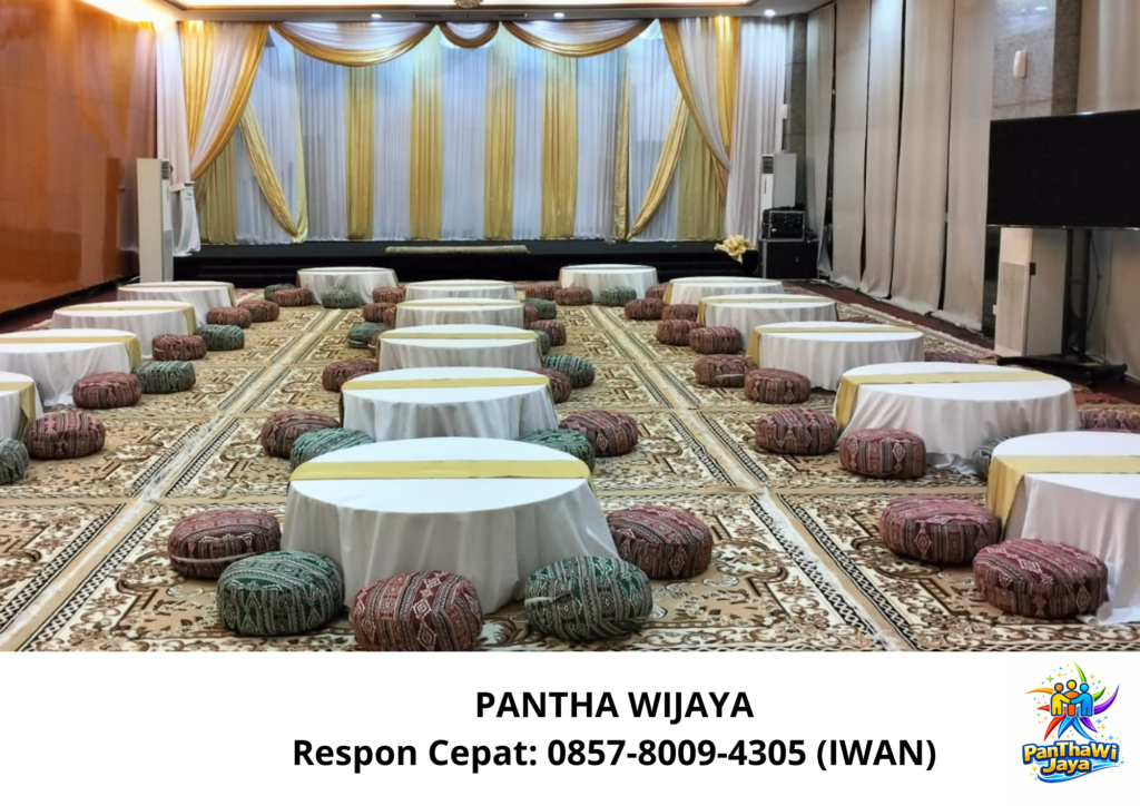 Sewa Meja Bundar Lesehan Dan Karpet Permadani Area Jakarta