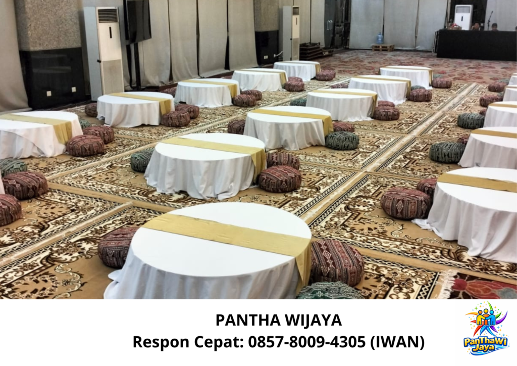 Sewa Meja Bundar Lesehan Dan Karpet Permadani Area Jakarta