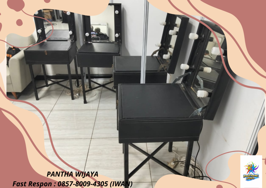 Sewa Meja Kaca Rias VIp Hitam Jakarta