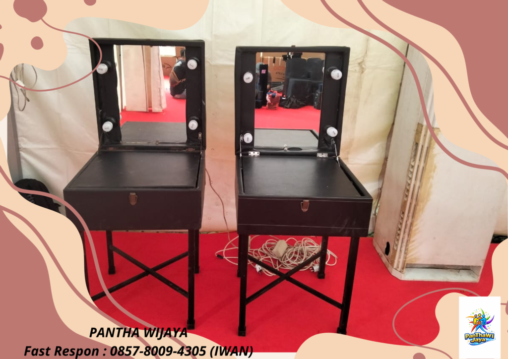 Sewa Meja Kaca Rias VIp Hitam Jakarta