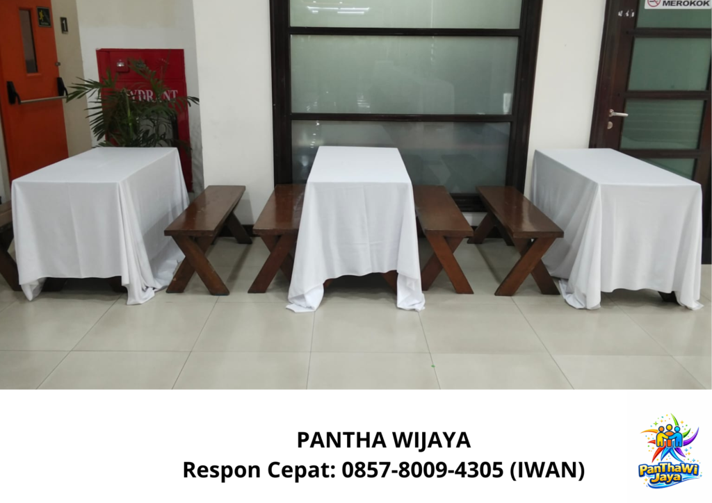 Sewa Meja Kotak Kursi Taman Kayu Area Bekasi