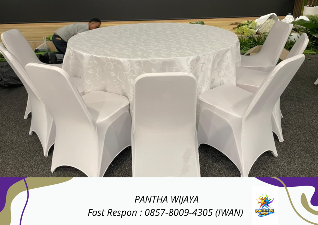 Sewa Meja Kursi Futura Taplak Putih Area Jakarta Pusat