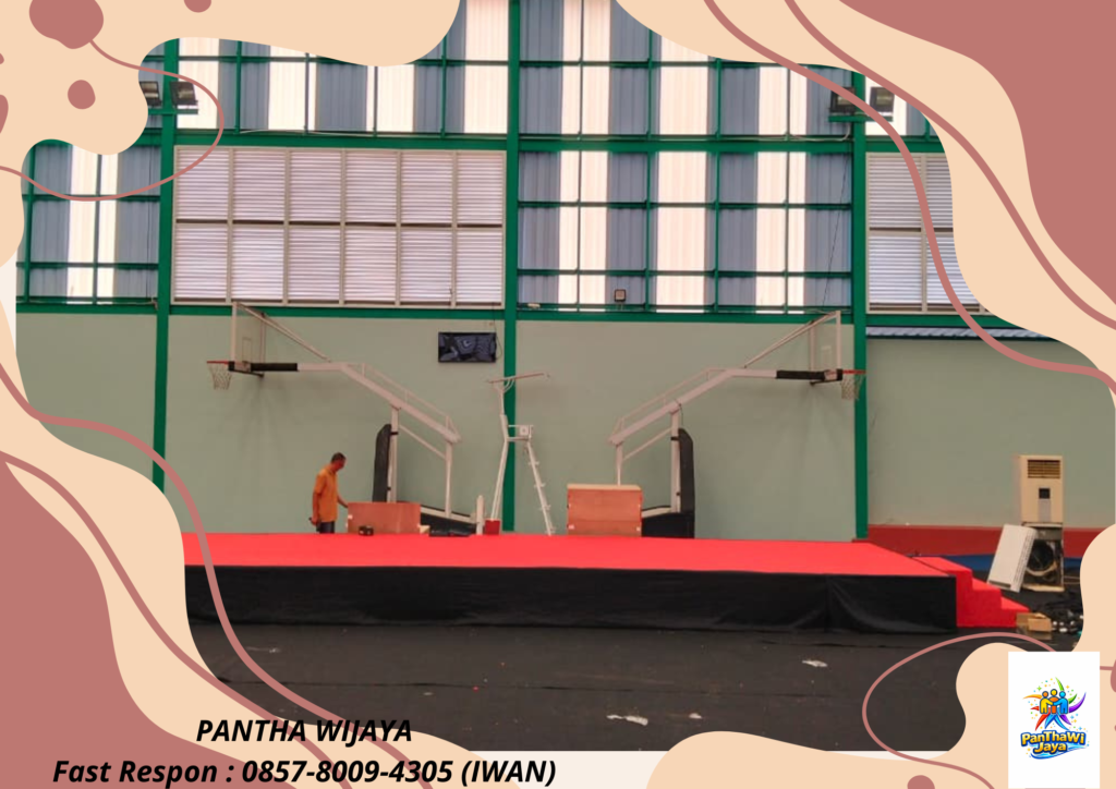 Sewa Panggung Poni Hitam Karpet Merah Bekasi