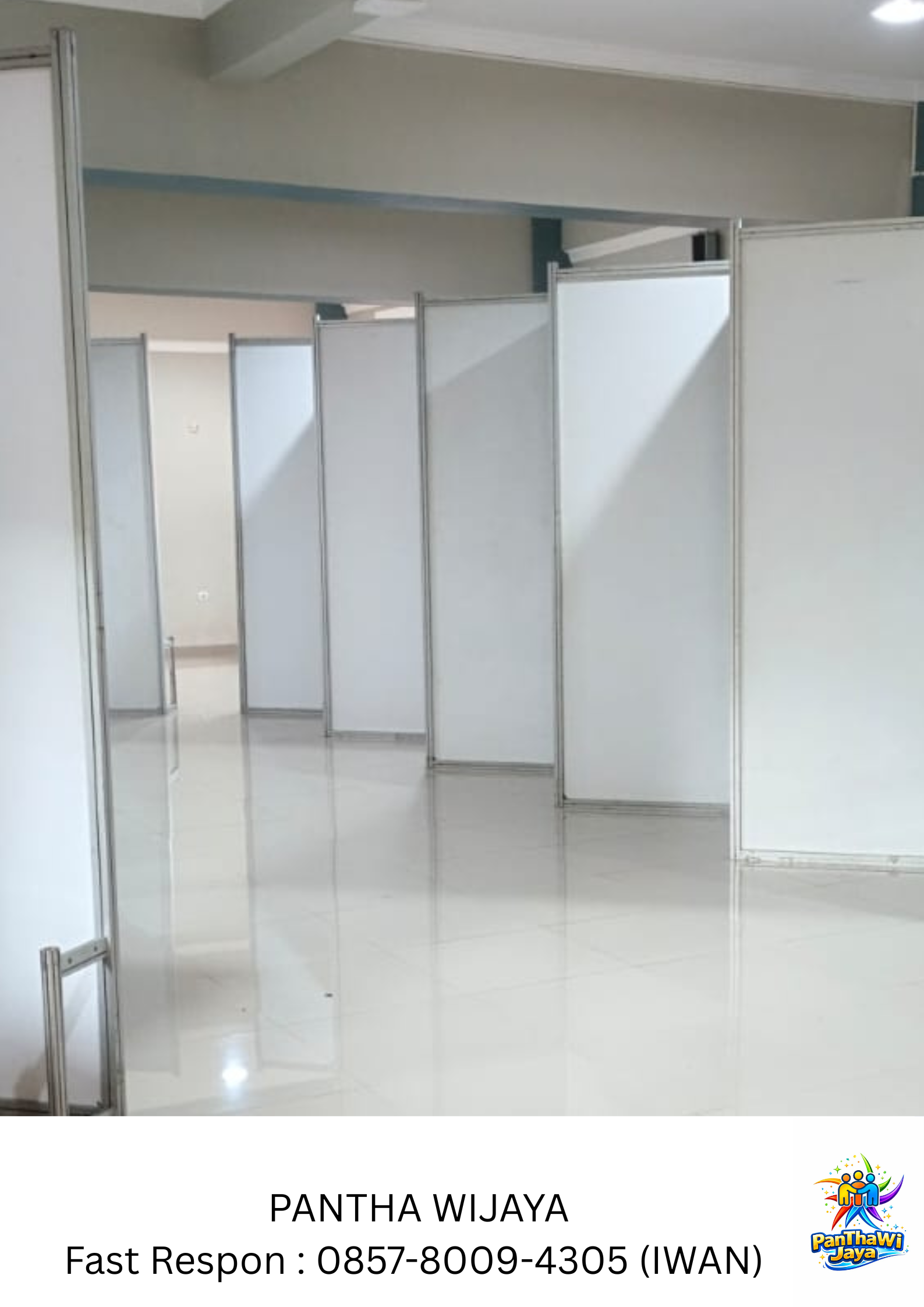 Sewa Partisi Putih Setting Zig Zag Bekasi