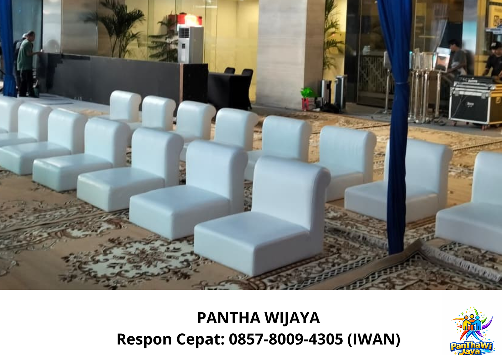 Sewa Sofa type Lesehan Kotak Warna Putih Jakarta