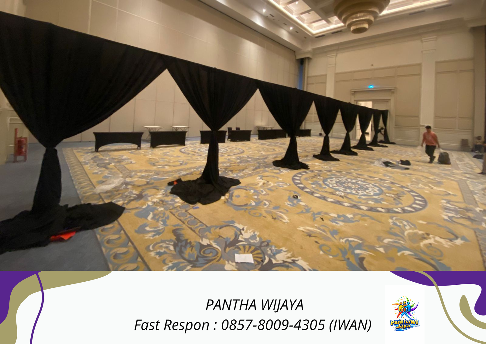 Sewa Tirai Lotto Tebal Hitam Jakarta