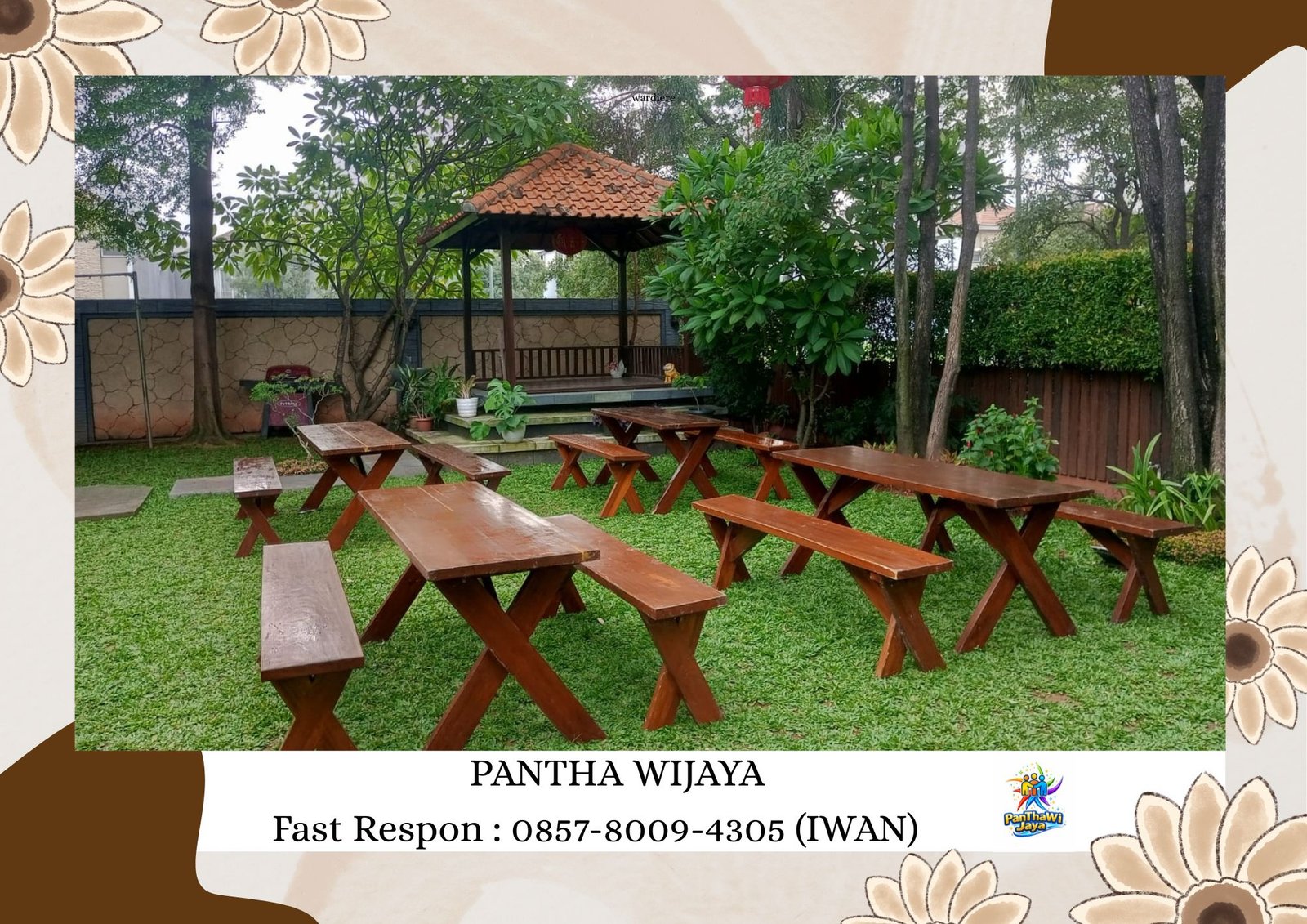 Sewa Meja Dan Kursi Taman Kayu Area Bogor