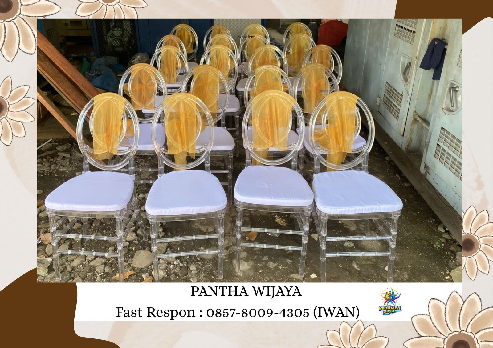 Jasa Sewa Kursi Olivia Acrylic Bening Area Cikarang