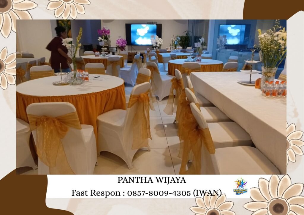 Jasa Sewa Meja Bulat dan Kursi Cover Daerah Jakarta
