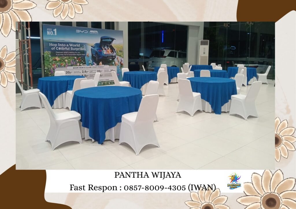 Jasa Sewa Meja Bulat dan Kursi Cover Daerah Jakarta