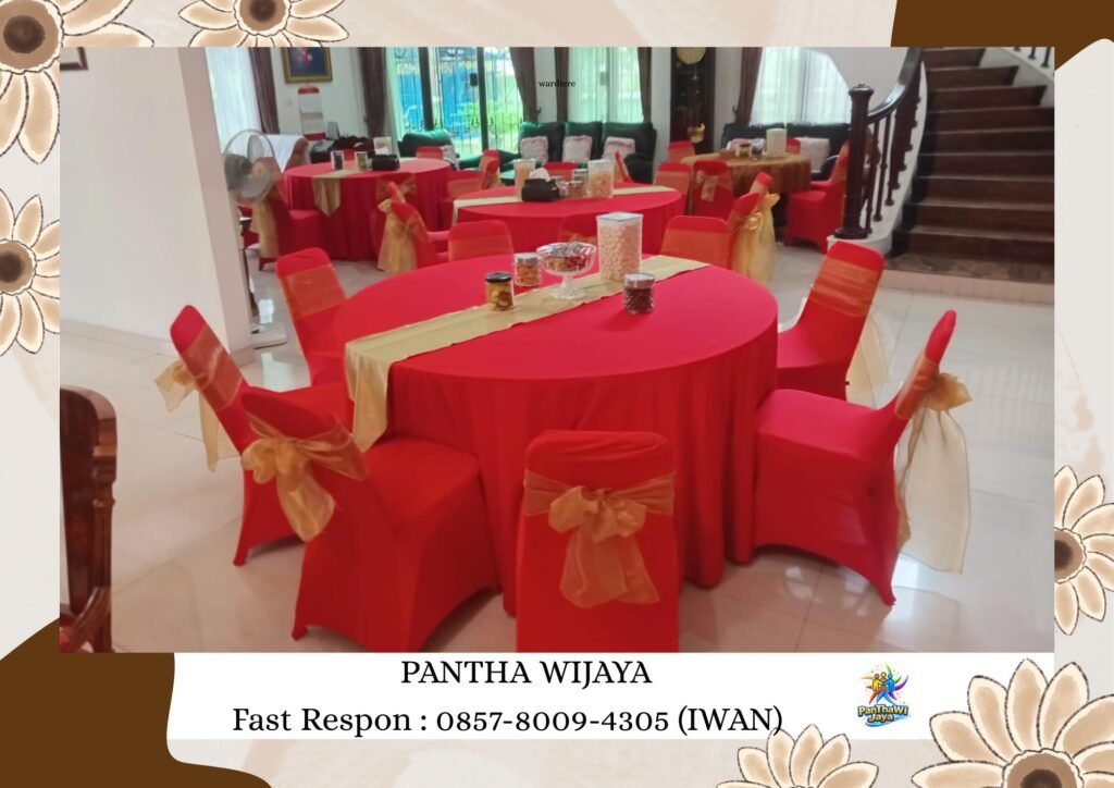 Rental Meja Bundar, Meja Ibm, Meja Kotak Full Cover Cikarang