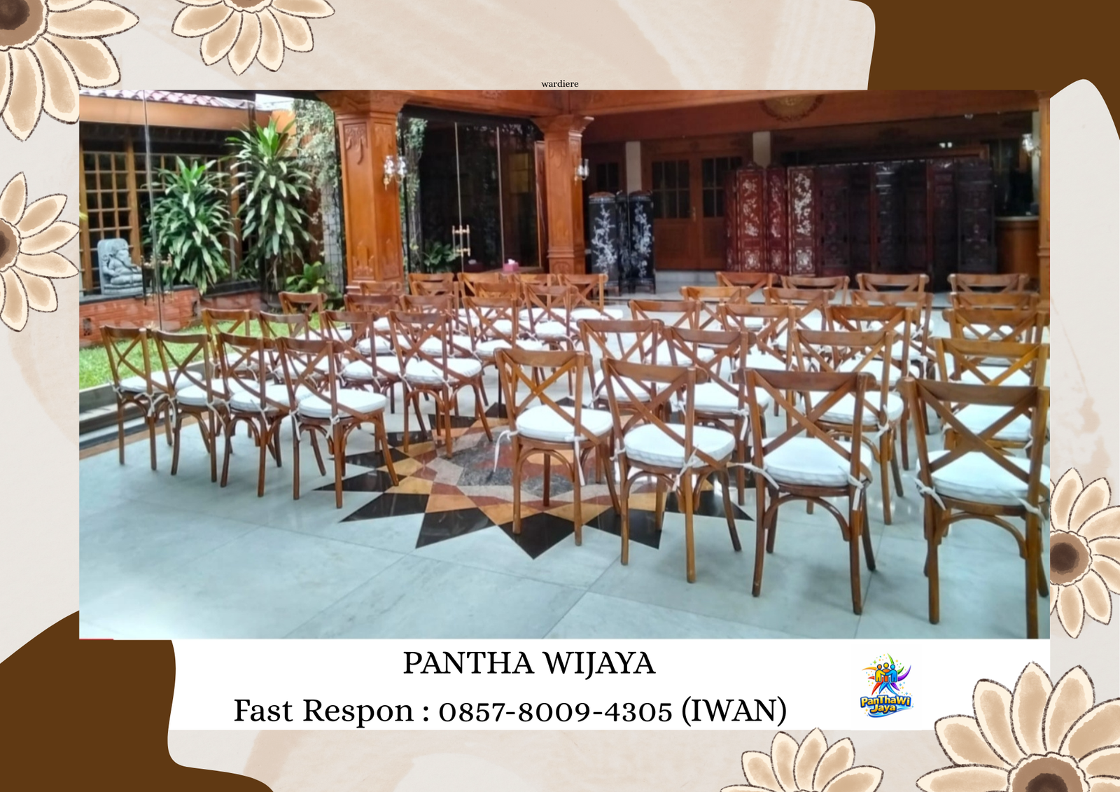 Pusat Sewa Kursi Cross Back Kayu Jati Area Bogor