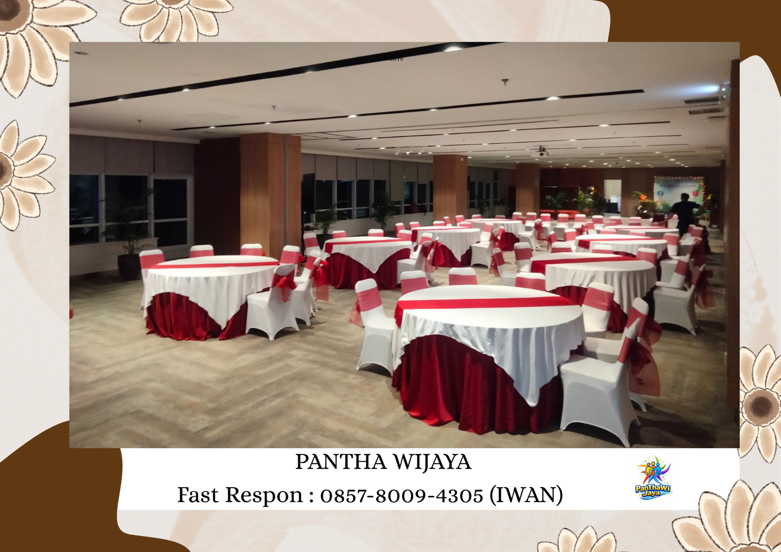 Sewa Meja Bulat Lengkap Cover Daerah Jakarta Pusat