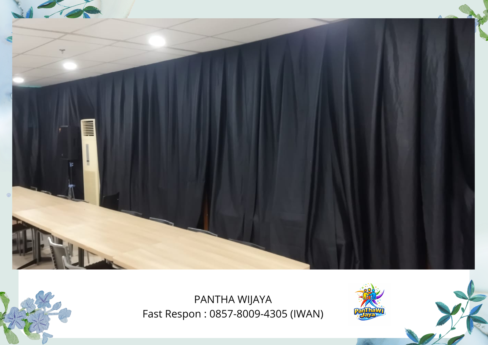 Sewa Tirai Hitam Lotto Tebal Area Jakarta Selatan