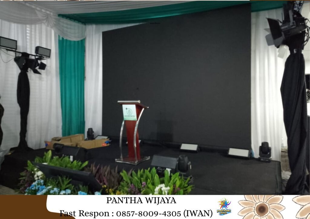Rental Panggung Karpet Merah, Backdrop, Podium Karawang