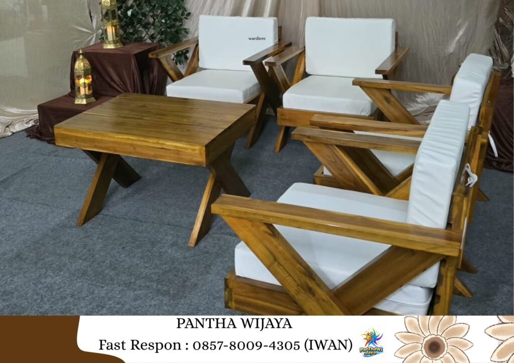 Sewa Sofa OutDoor, Meja Kaki Silang Area Karawang
