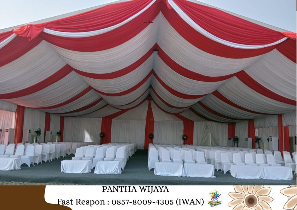 Sewa Tenda Roder Full Dekorasi Atap Dan Tirai Karawang