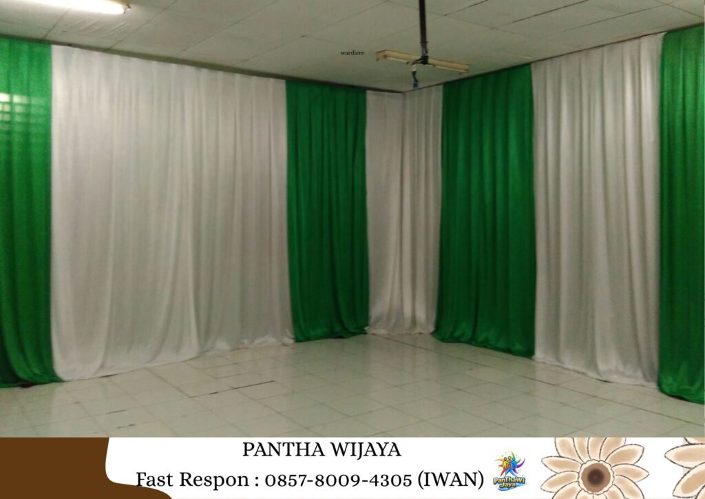 Rental Tirai Aneka Warna Bahan Filamin Area Karawang