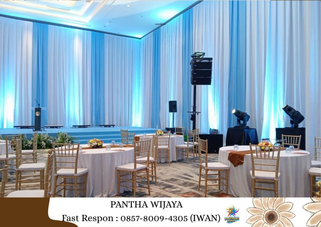 Rental Tirai Aneka Warna Bahan Filamin Area Karawang