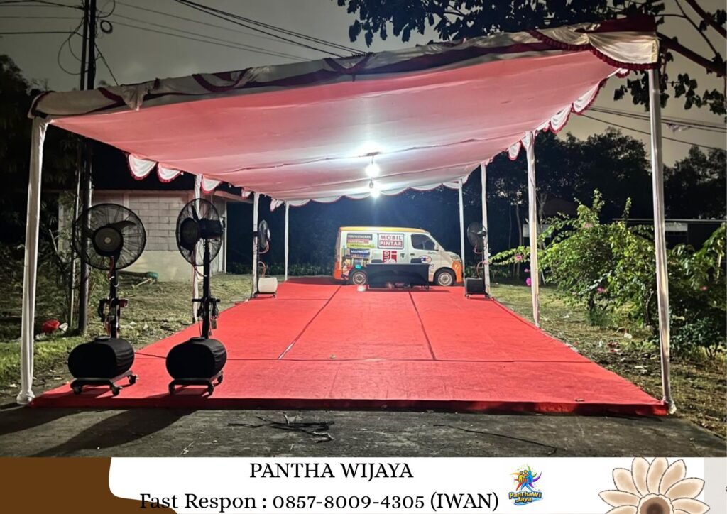 Rental Tenda Plafon Poni Hitam Jababeka