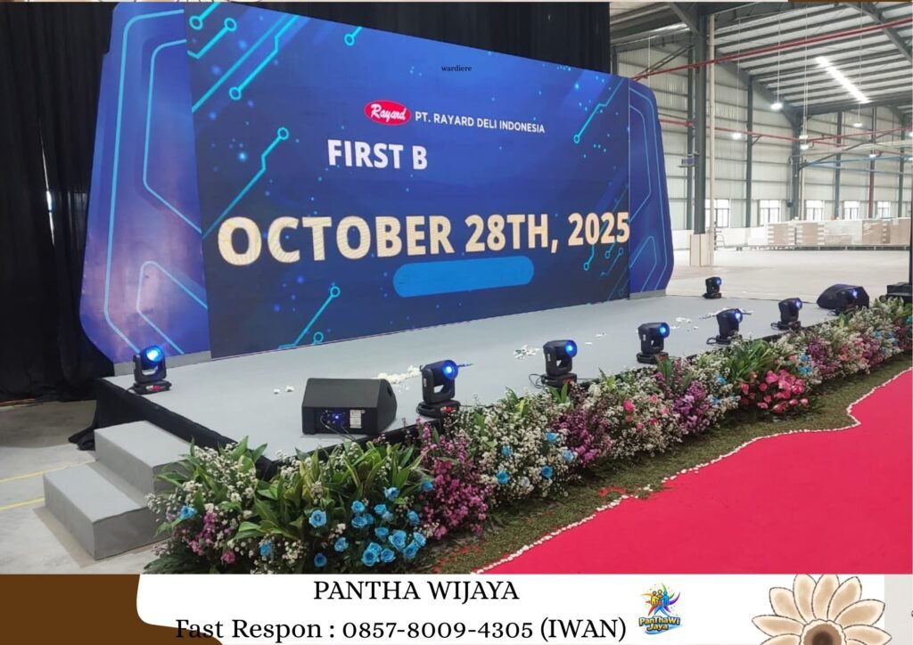 Sewa Panggung Melaminto, Backdrop Cibitung Bekasi